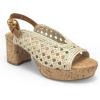 Aerosoles womens Cornelia(Natural/Tan Embroidered Raffia)