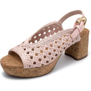 Aerosoles womens Cornelia(Pale Pink Embroidered Raffia)