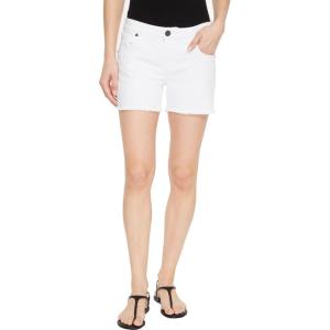 KUT from the Kloth Gidget Fray Jean Shorts(Optic White)