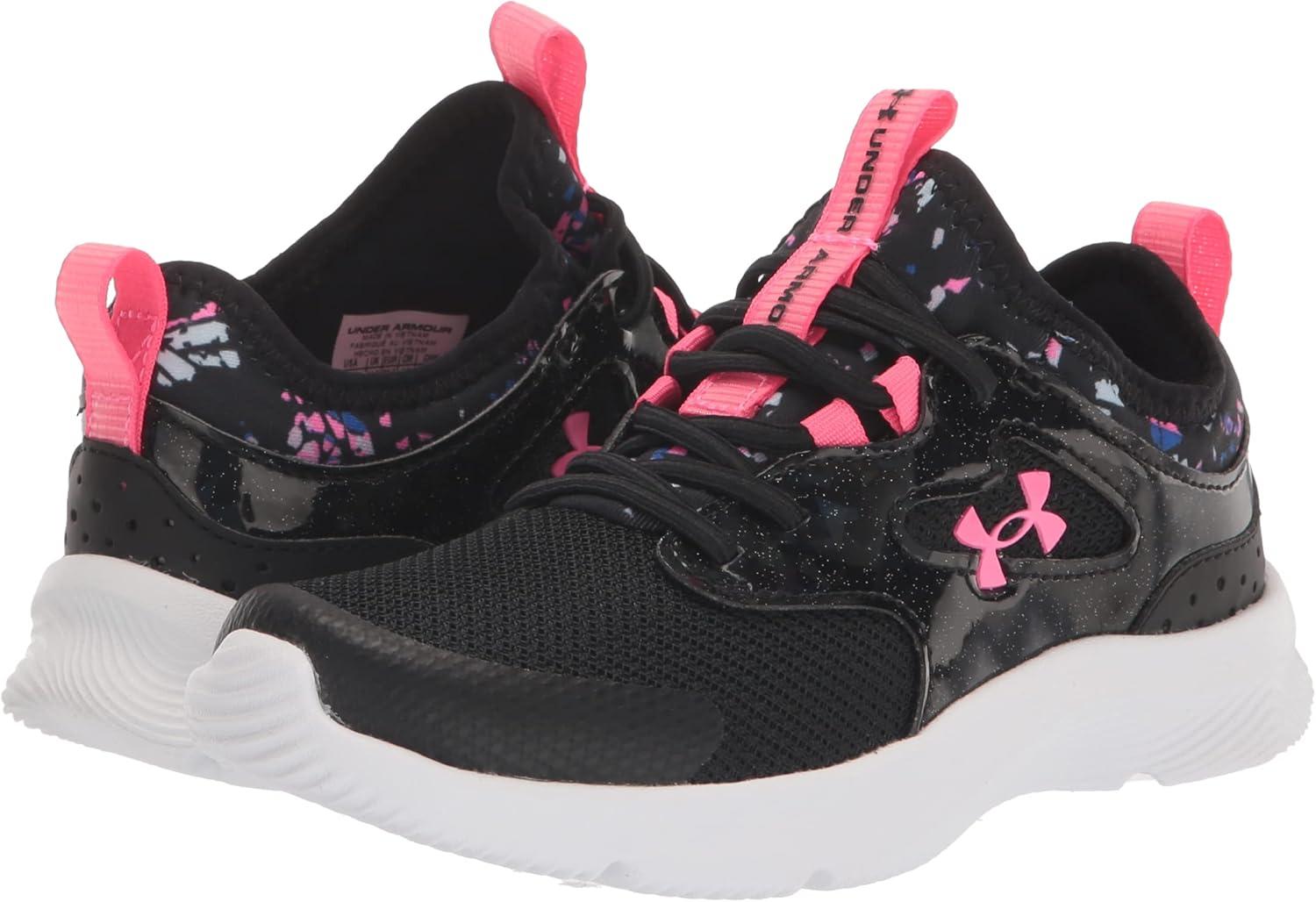 image:imageUnder Armour Girls Pre School Infinity 20 Print Alternate Closure001 BlackBlackPink Punk
