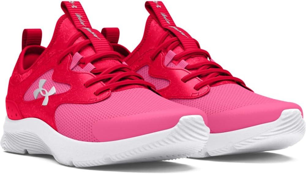 image:imageUnder Armour Girls Pre School Infinity 20 Print Alternate Closure602 Fluo PinkRedWhite