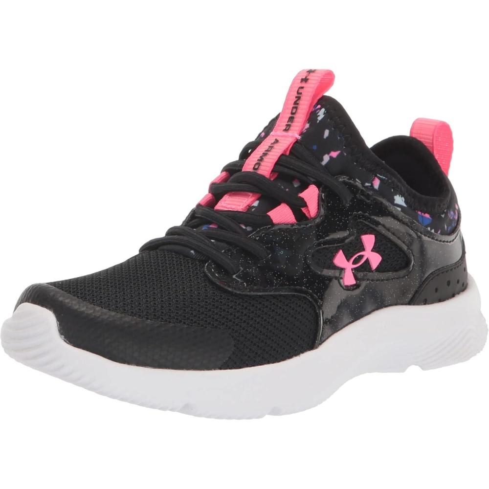 image:imageUnder Armour Girls Pre School Infinity 20 Print Alternate Closure001 BlackBlackPink Punk