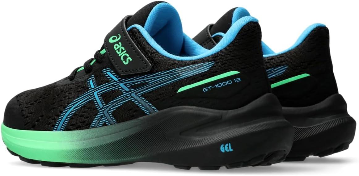 image:imageASICS Kids GT1000 13 Pre School Running ShoesBlackDigital Aqua
