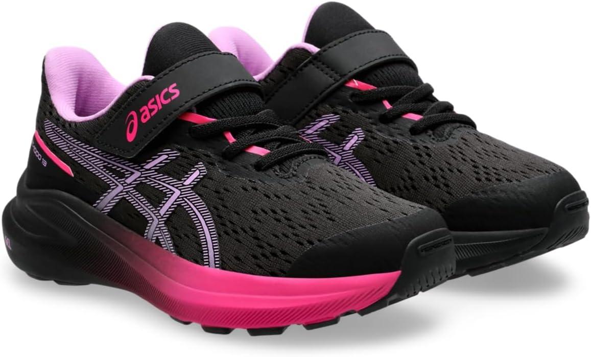 image:imageASICS Kids GT1000 13 Pre School Running ShoesBlackLavender Glow