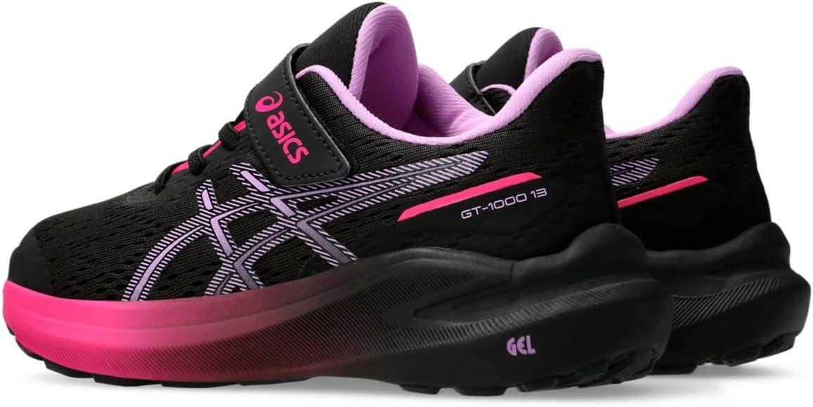 image:imageASICS Kids GT1000 13 Pre School Running ShoesBlackLavender Glow