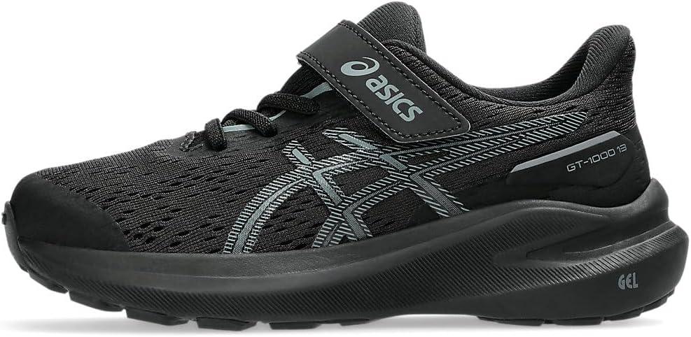 image:imageASICS Kids GT1000 13 Pre School Running ShoesBlackSteel Grey