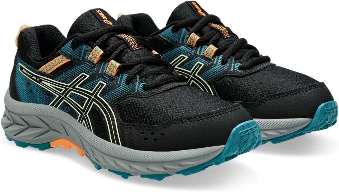 image:imageASICS Kids PRE Venture 9 Grade School Running ShoesBlackCool Matcha