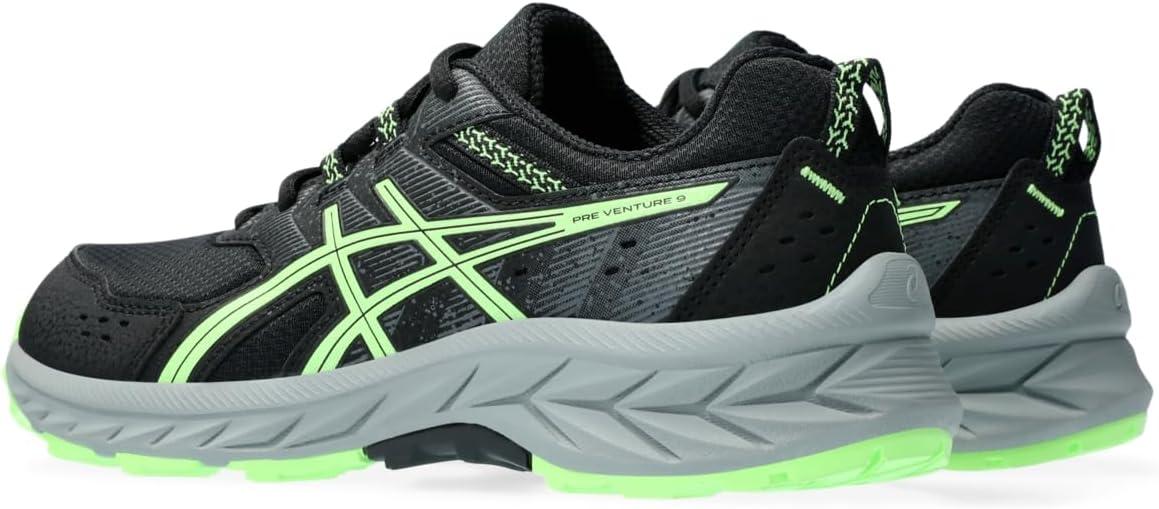 image:imageASICS Kids PRE Venture 9 Grade School Running ShoesBlackIlluminate Green