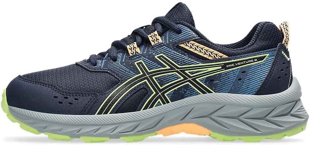 image:imageASICS Kids PRE Venture 9 Grade School Running ShoesMidnightLime Green