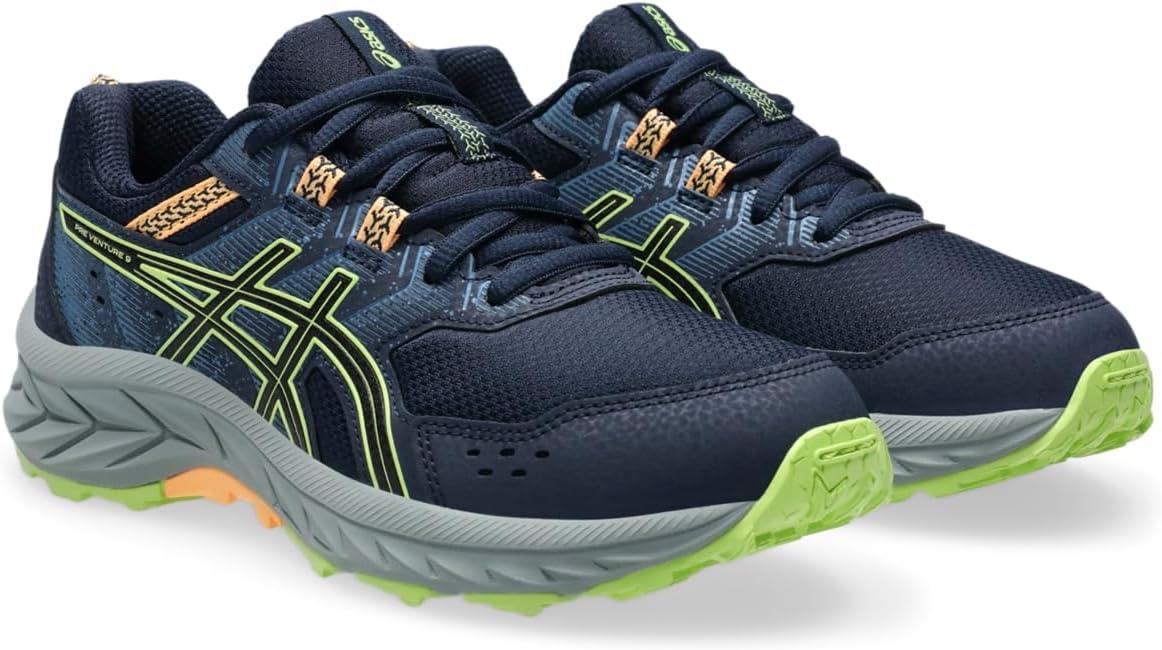 image:imageASICS Kids PRE Venture 9 Grade School Running ShoesMidnightLime Green