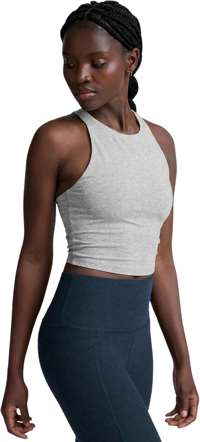 image:imageBeyond Yoga Womens Spacedye Refocus Cropped TankSilver Mist