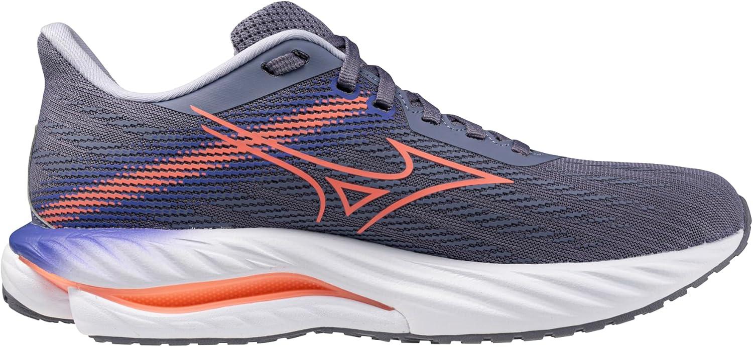 image:imageMizuno Womens Womens Wave Inspire 21 Running ShoeBlue Granitestriking Coral