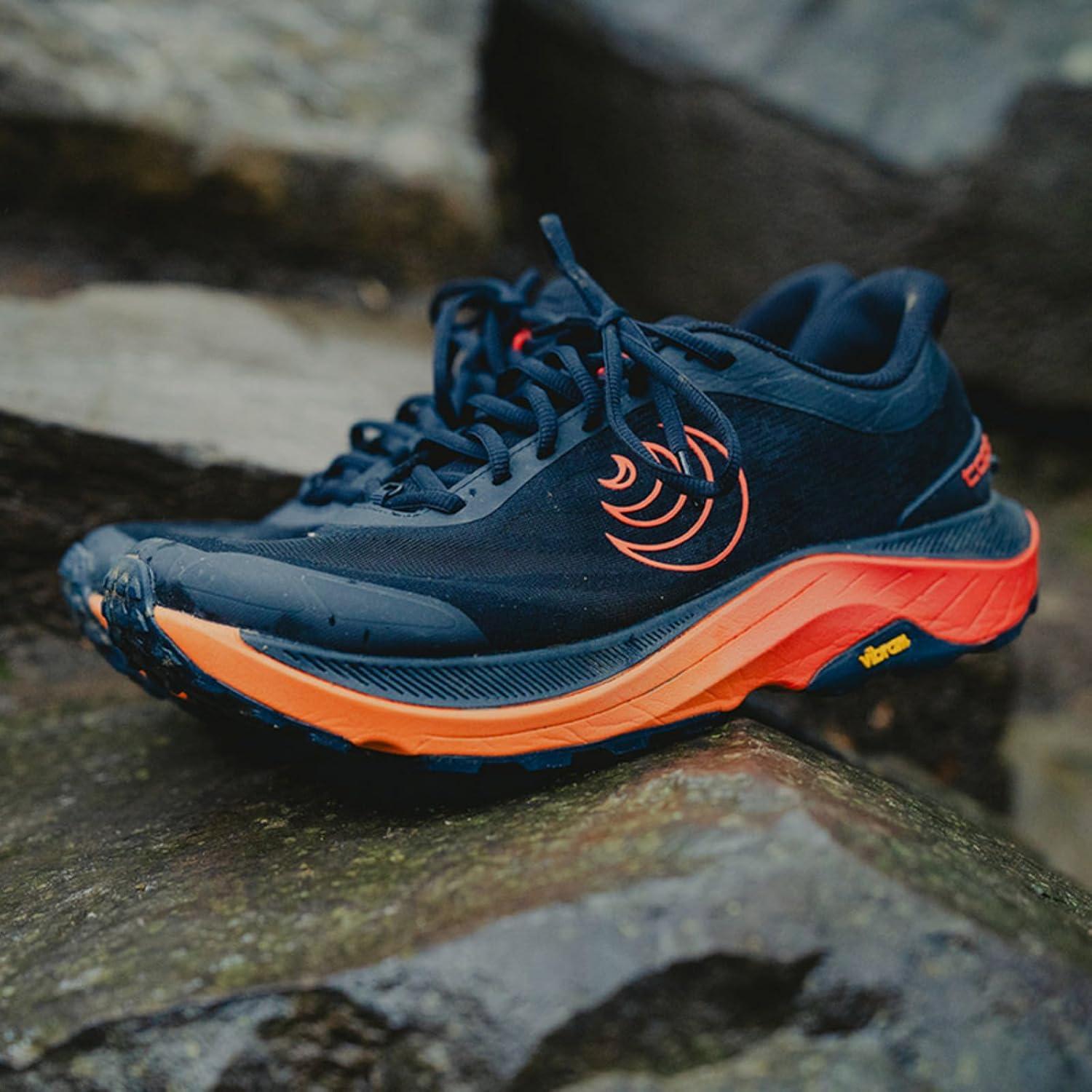 image:imageTopo Athletic Mens Ultraventure 4 Comfortable Cushioned Durable 5MM Drop Trail Running Shoes Athletic Shoes for Trail RunningBlackRed