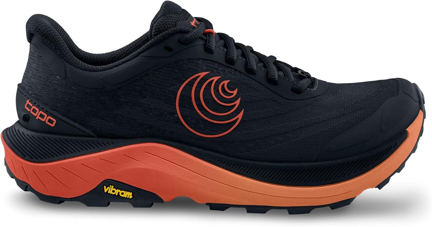 image:imageTopo Athletic Mens Ultraventure 4 Comfortable Cushioned Durable 5MM Drop Trail Running Shoes Athletic Shoes for Trail RunningBlackRed