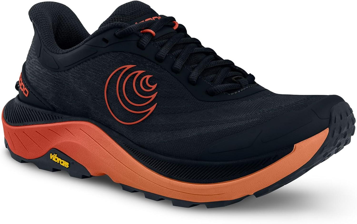 image:imageTopo Athletic Mens Ultraventure 4 Comfortable Cushioned Durable 5MM Drop Trail Running Shoes Athletic Shoes for Trail RunningBlackRed