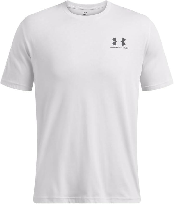 image:imageUnder Armour Mens Sportstyle Left Chest ShortSleeve TShirt014 Halo Gray Black