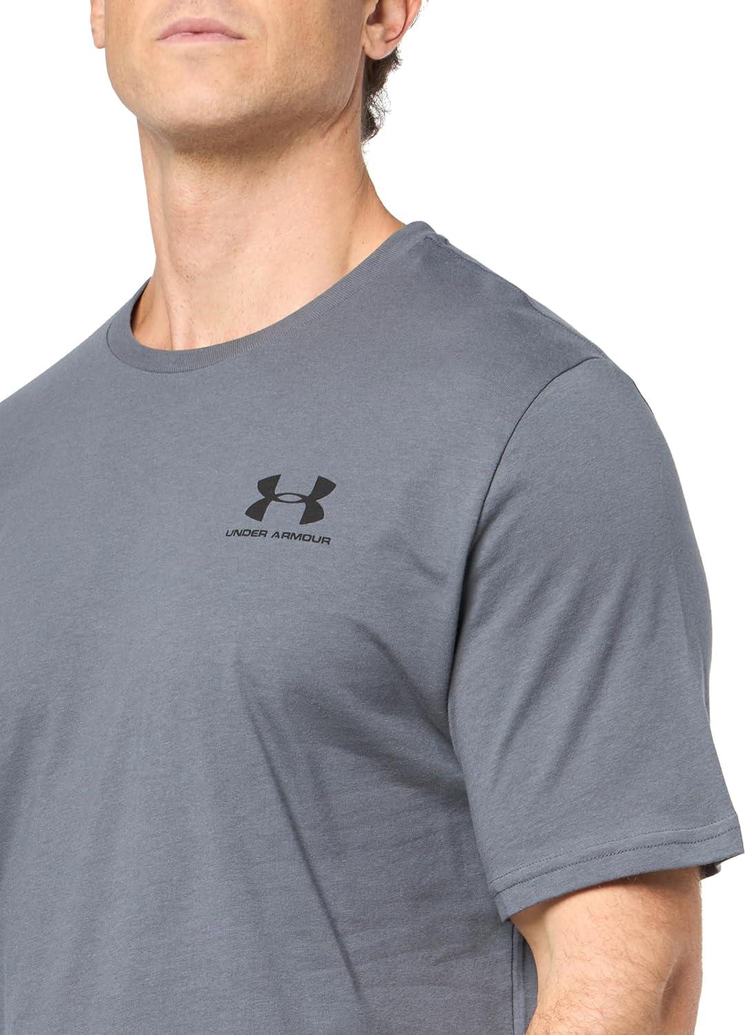 image:imageUnder Armour Mens Sportstyle Left Chest ShortSleeve TShirt025 Castlerock Black
