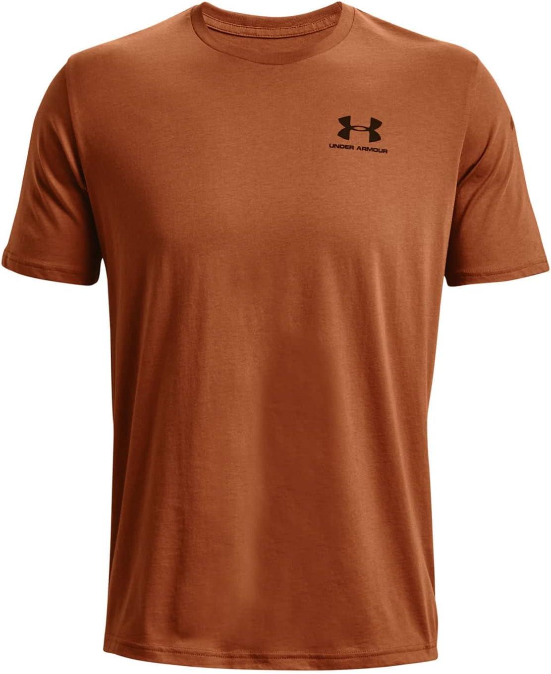 image:imageUnder Armour Mens Sportstyle Left Chest ShortSleeve TShirt291 Copper Penny Black