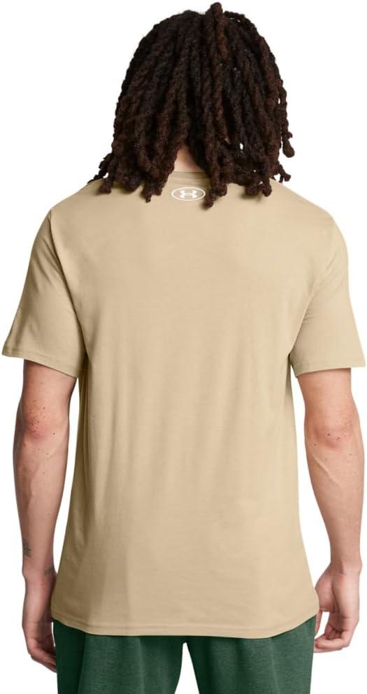 image:imageUnder Armour Mens Sportstyle Left Chest ShortSleeve TShirt300 City Khaki White