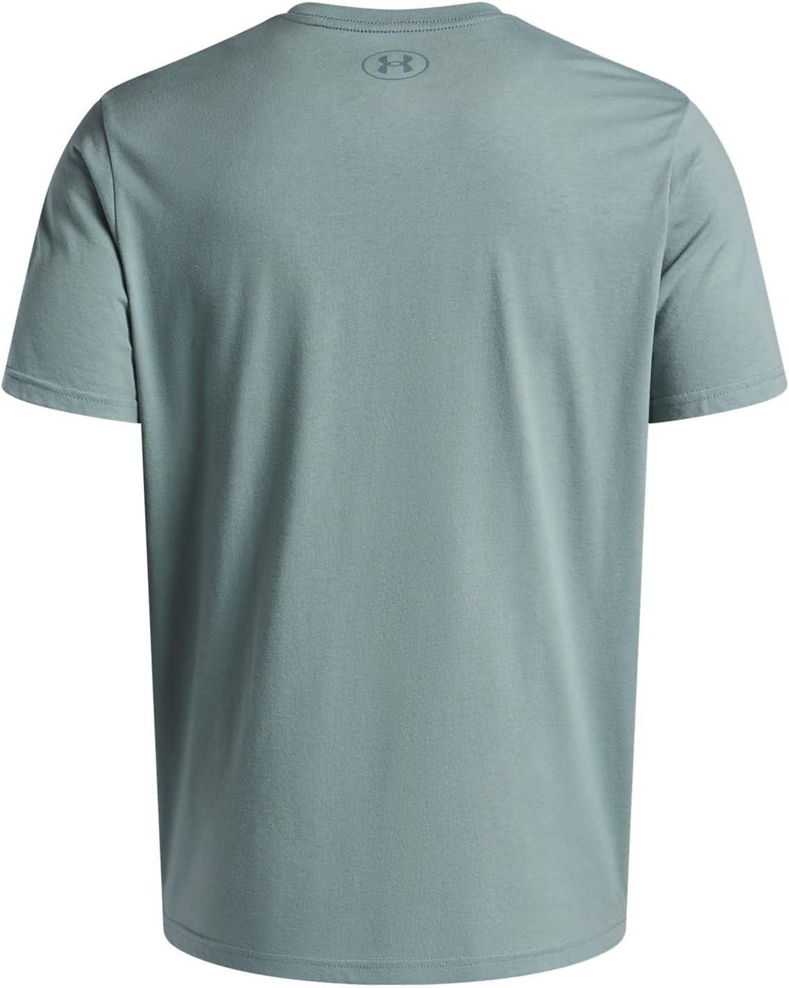 image:imageUnder Armour Mens Sportstyle Left Chest ShortSleeve TShirt323 Serpentine Jasper Blue