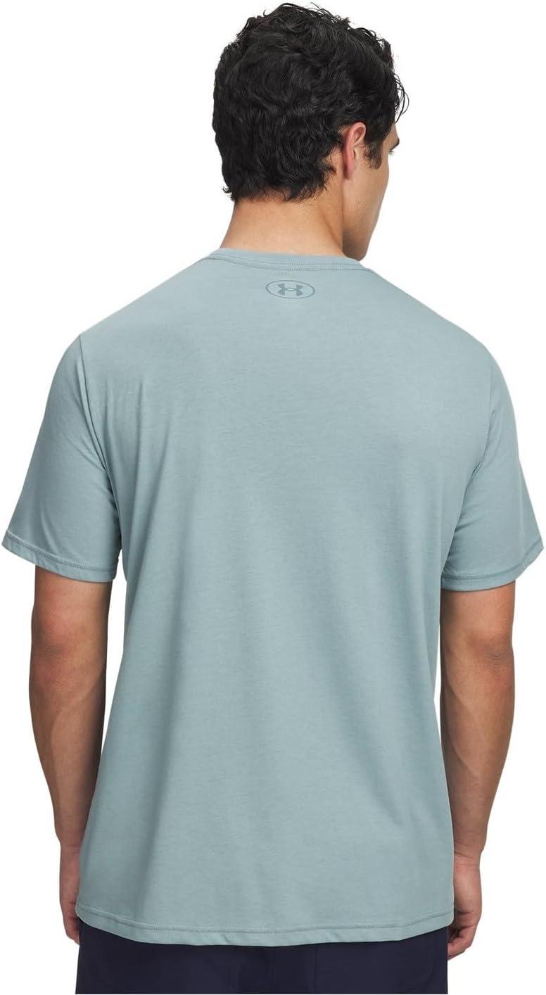 image:imageUnder Armour Mens Sportstyle Left Chest ShortSleeve TShirt323 Serpentine Jasper Blue