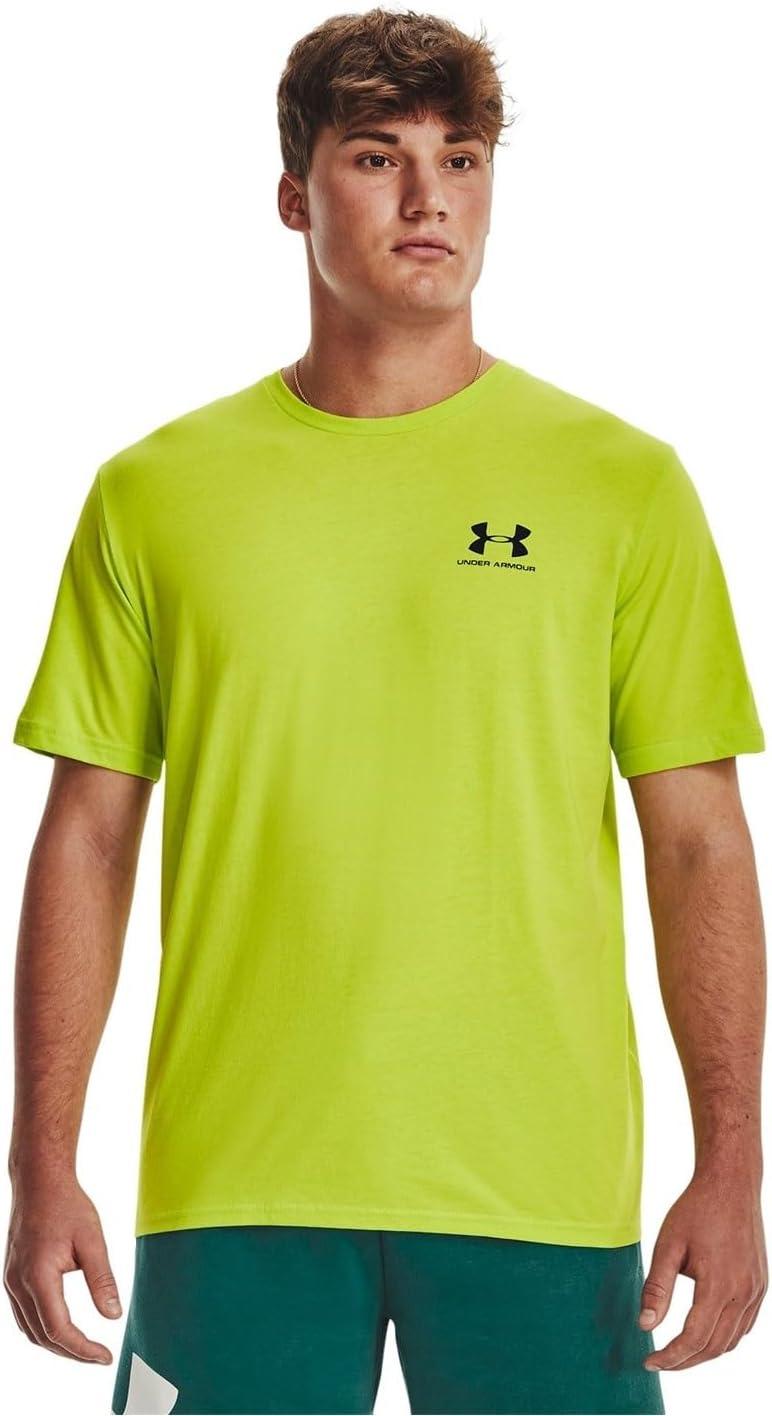 image:imageUnder Armour Mens Sportstyle Left Chest ShortSleeve TShirt324 Velocity Black Black