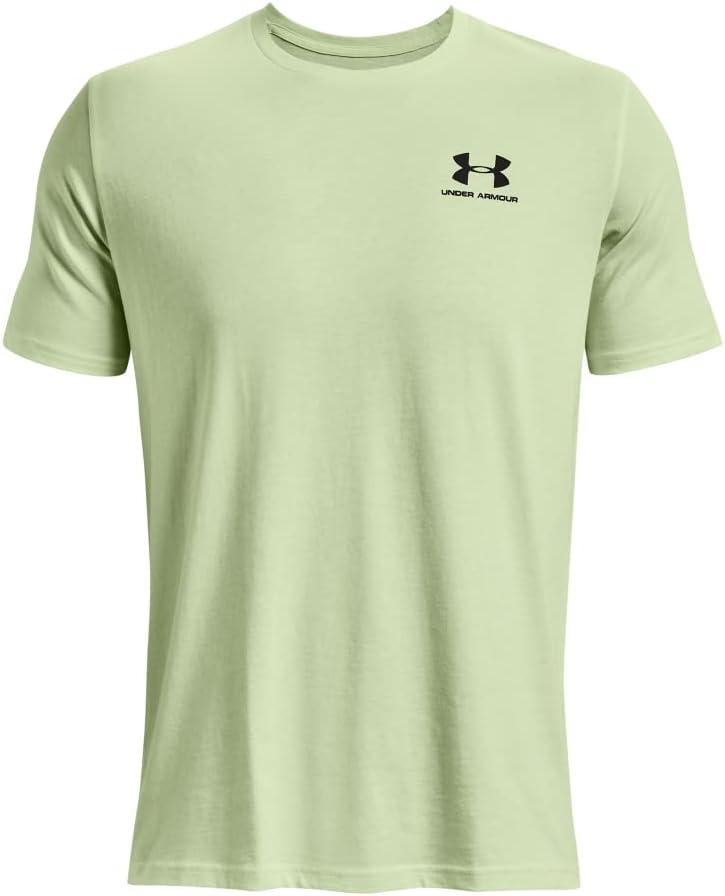 image:imageUnder Armour Mens Sportstyle Left Chest ShortSleeve TShirt370 Phosphor Green Black