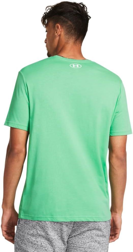 image:imageUnder Armour Mens Sportstyle Left Chest ShortSleeve TShirt381 Court Green White