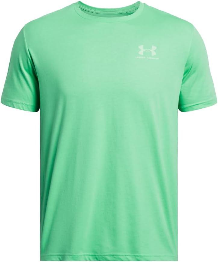image:imageUnder Armour Mens Sportstyle Left Chest ShortSleeve TShirt381 Court Green White