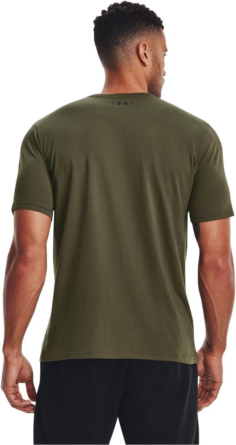 image:imageUnder Armour Mens Sportstyle Left Chest ShortSleeve TShirt390 Marine Od Green Black Black