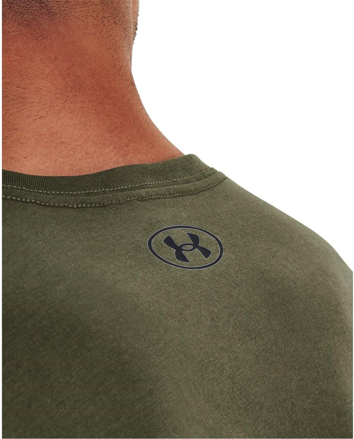 image:imageUnder Armour Mens Sportstyle Left Chest ShortSleeve TShirt390 Marine Od Green Black Black