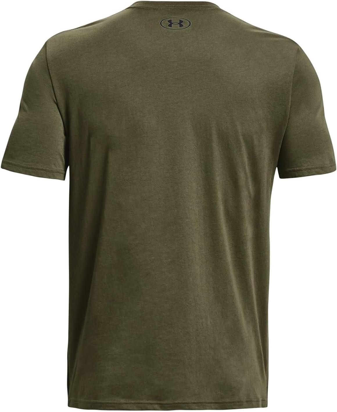 image:imageUnder Armour Mens Sportstyle Left Chest ShortSleeve TShirt390 Marine Od Green Black Black