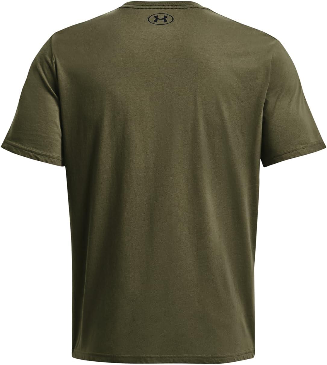 image:imageUnder Armour Mens Sportstyle Left Chest ShortSleeve TShirt392 Marine Od Green Black