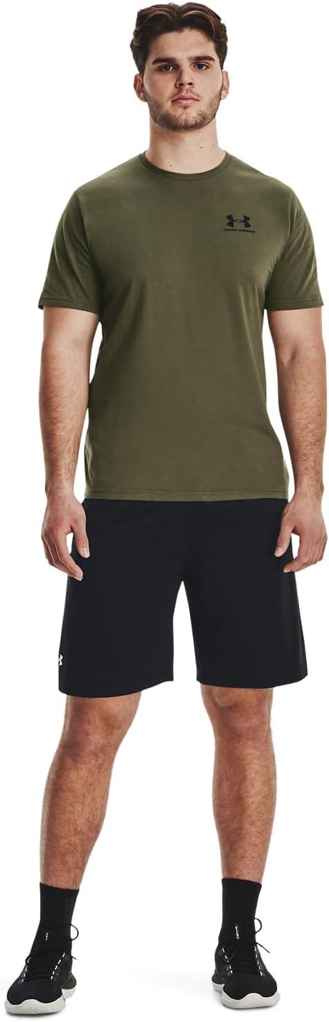 image:imageUnder Armour Mens Sportstyle Left Chest ShortSleeve TShirt392 Marine Od Green Black