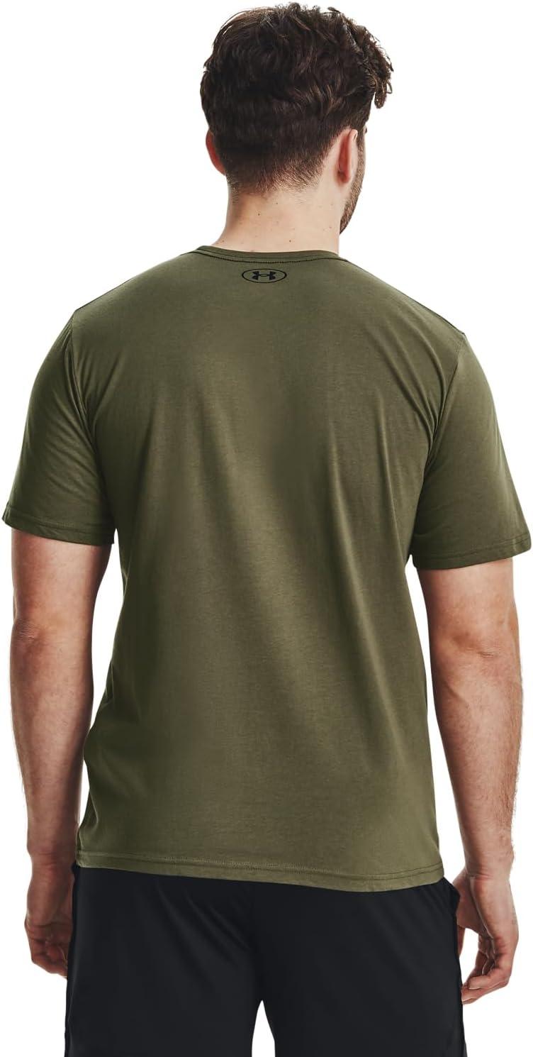 image:imageUnder Armour Mens Sportstyle Left Chest ShortSleeve TShirt392 Marine Od Green Black