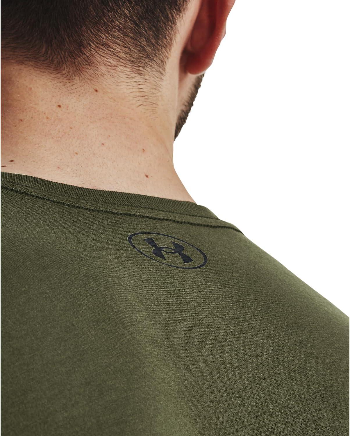image:imageUnder Armour Mens Sportstyle Left Chest ShortSleeve TShirt392 Marine Od Green Black