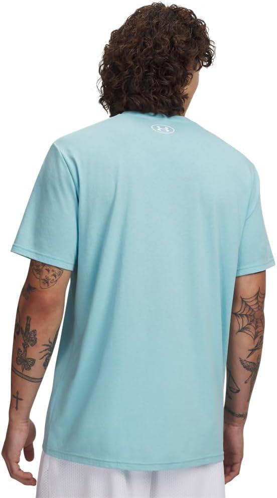 image:imageUnder Armour Mens Sportstyle Left Chest ShortSleeve TShirt425 Blue Haze White