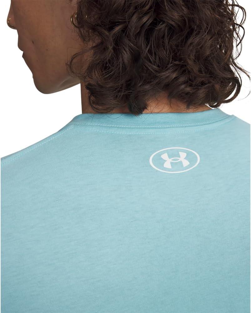 image:imageUnder Armour Mens Sportstyle Left Chest ShortSleeve TShirt425 Blue Haze White