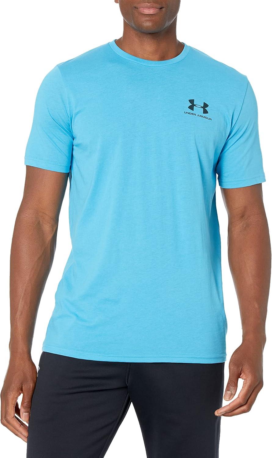 image:imageUnder Armour Mens Sportstyle Left Chest ShortSleeve TShirt431 Blue Topaz Black