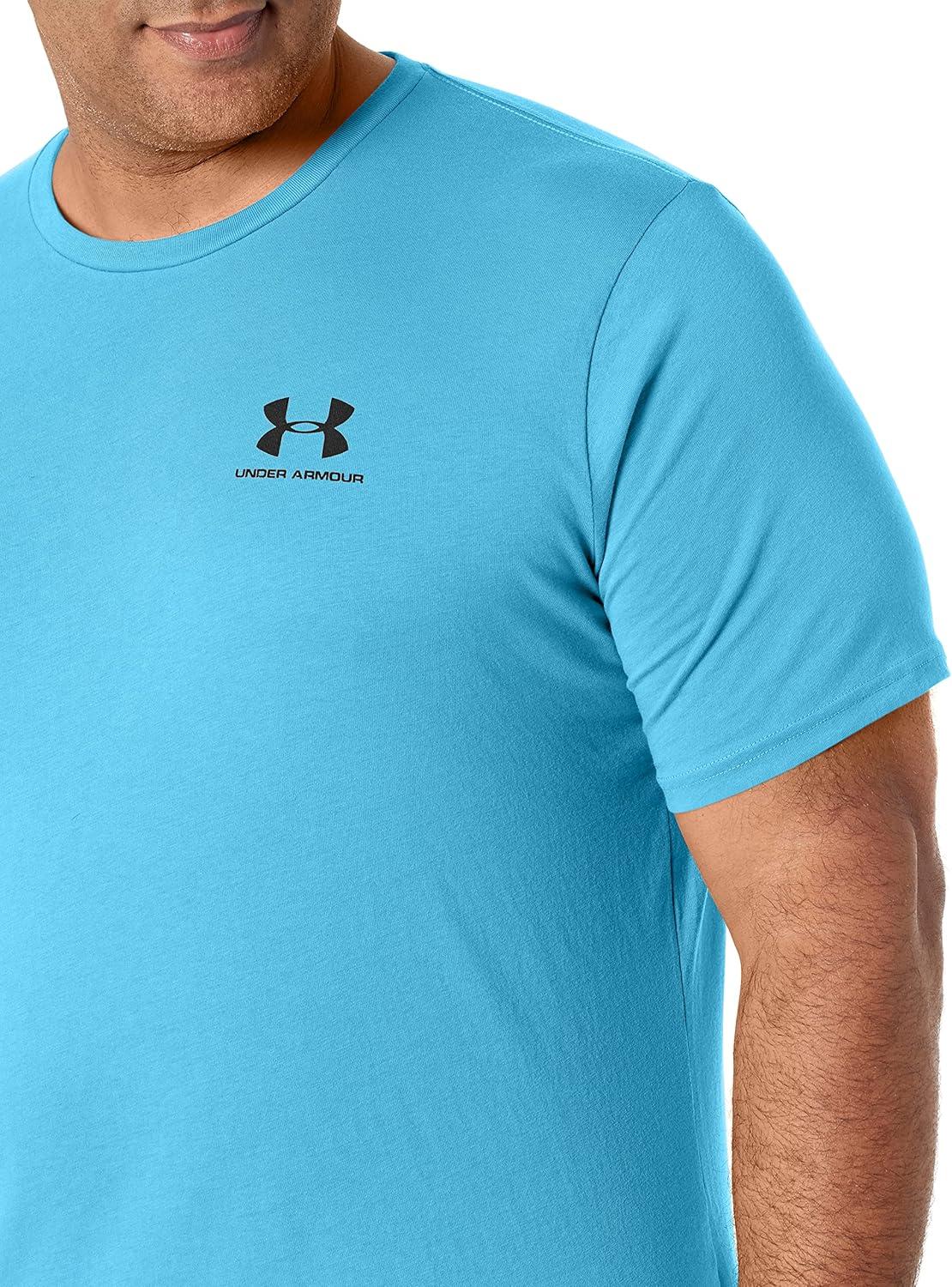 image:imageUnder Armour Mens Sportstyle Left Chest ShortSleeve TShirt431 Blue Topaz Black