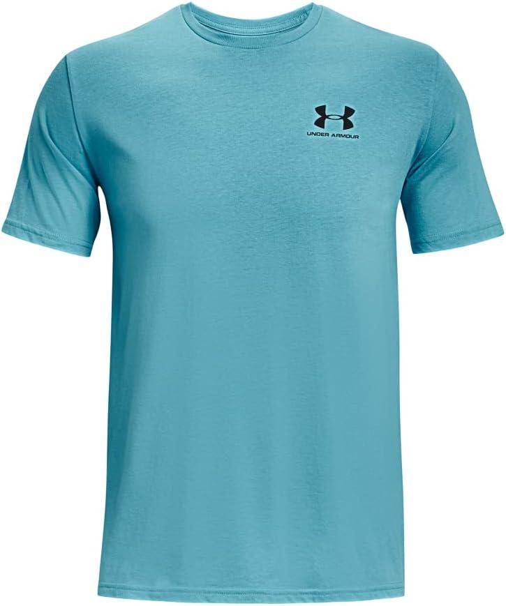 image:imageUnder Armour Mens Sportstyle Left Chest ShortSleeve TShirt433 Glacier Blue Black Black