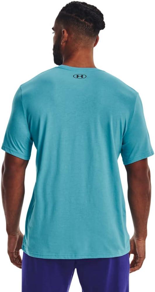 image:imageUnder Armour Mens Sportstyle Left Chest ShortSleeve TShirt433 Glacier Blue Black Black