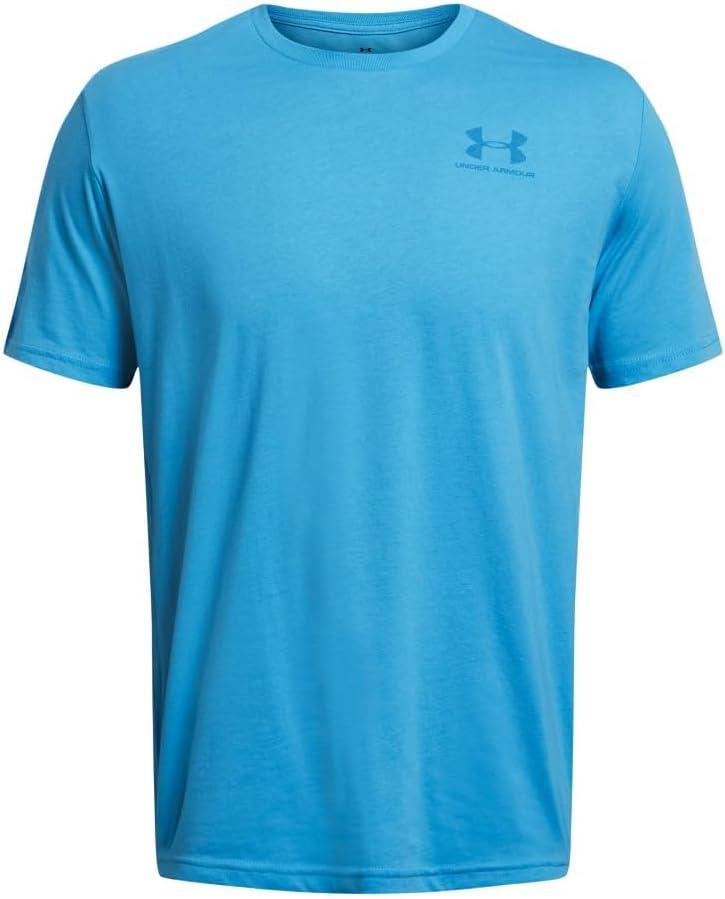 image:imageUnder Armour Mens Sportstyle Left Chest ShortSleeve TShirt434 Blue Topaz Capri