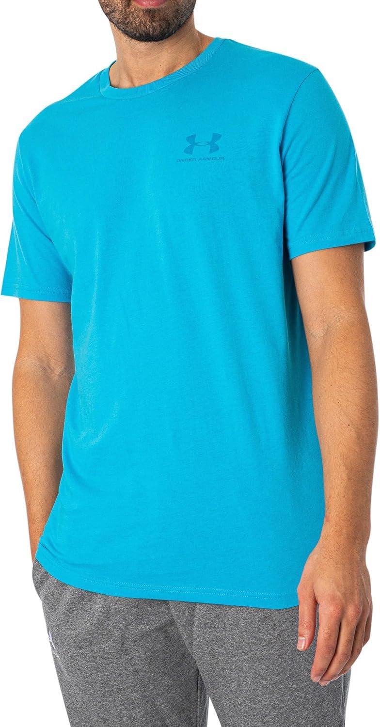 image:imageUnder Armour Mens Sportstyle Left Chest ShortSleeve TShirt434 Blue Topaz Capri