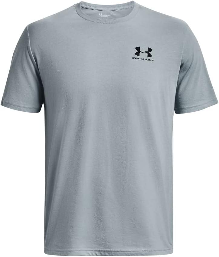 image:imageUnder Armour Mens Sportstyle Left Chest ShortSleeve TShirt465 Harbor Blue Black Black