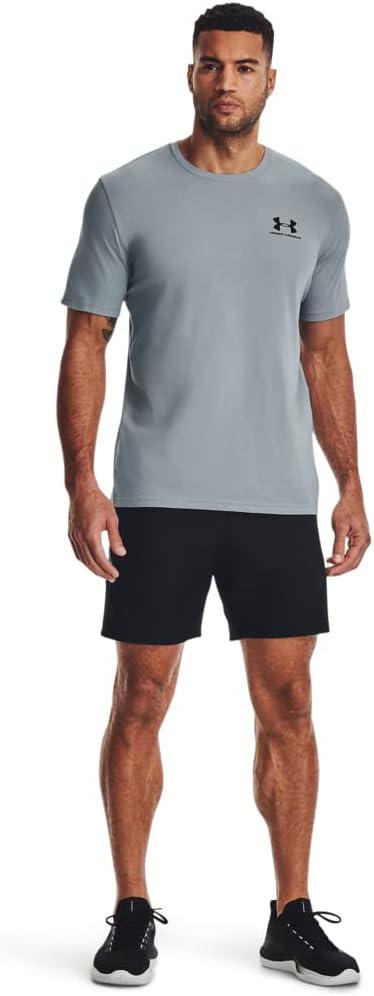 image:imageUnder Armour Mens Sportstyle Left Chest ShortSleeve TShirt465 Harbor Blue Black Black