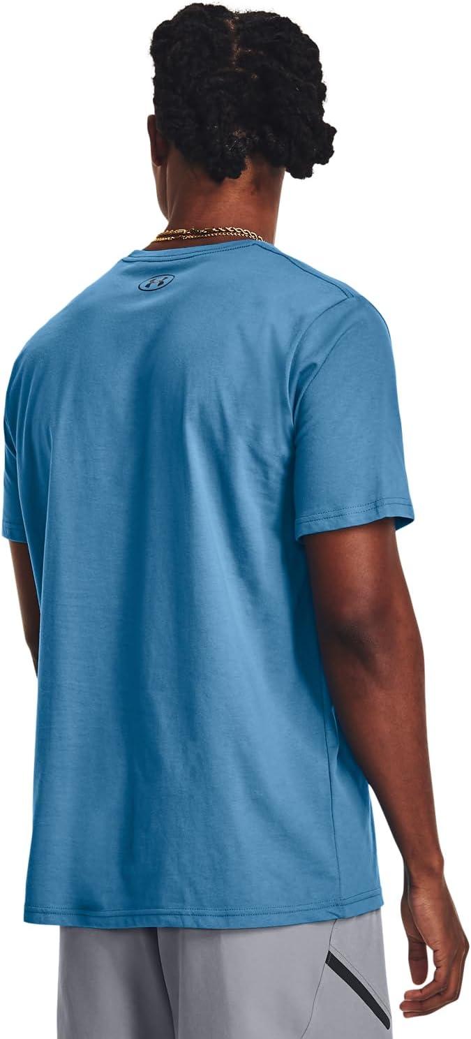 image:imageUnder Armour Mens Sportstyle Left Chest ShortSleeve TShirt466 Cosmic Blue Black