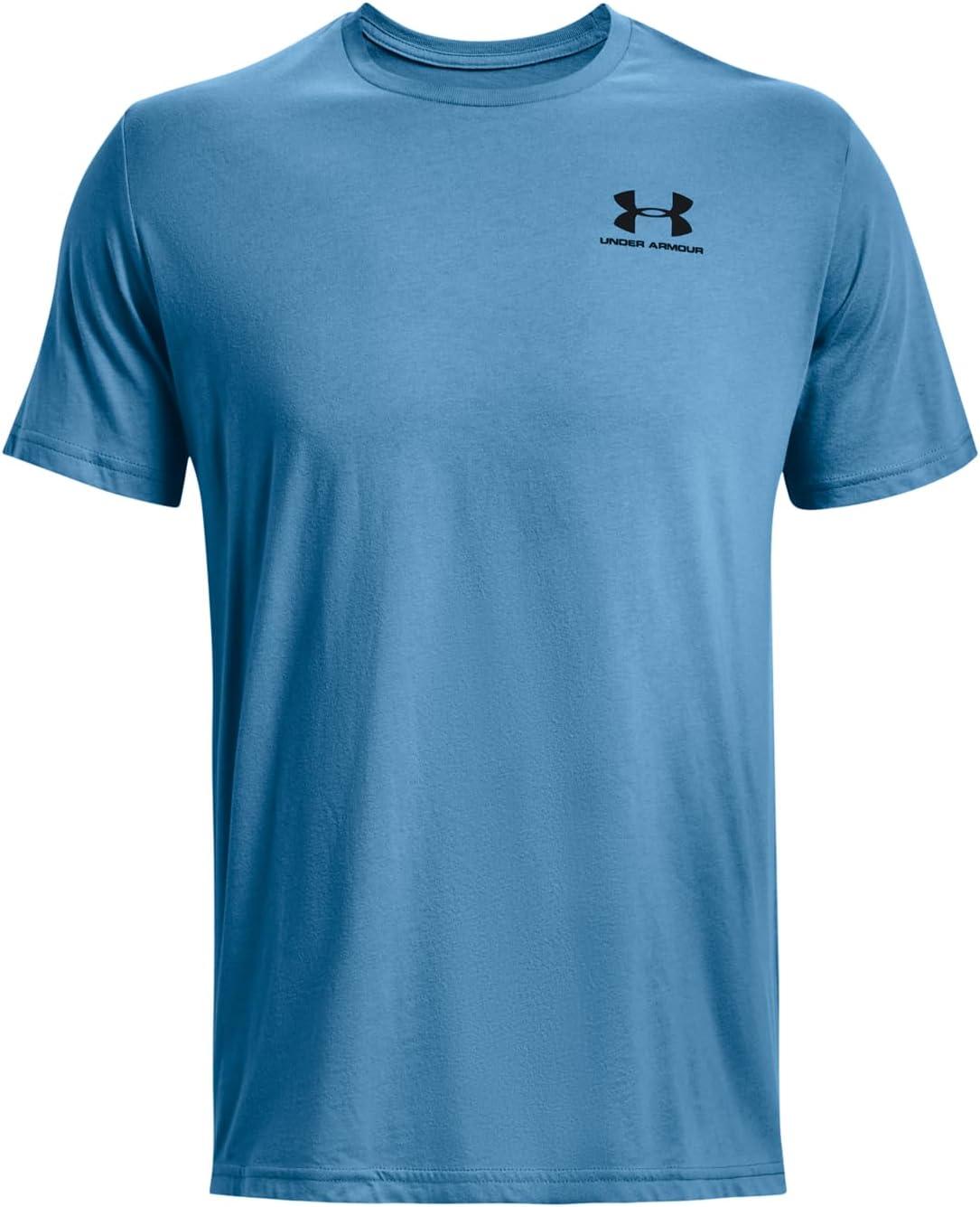 image:imageUnder Armour Mens Sportstyle Left Chest ShortSleeve TShirt466 Cosmic Blue Black