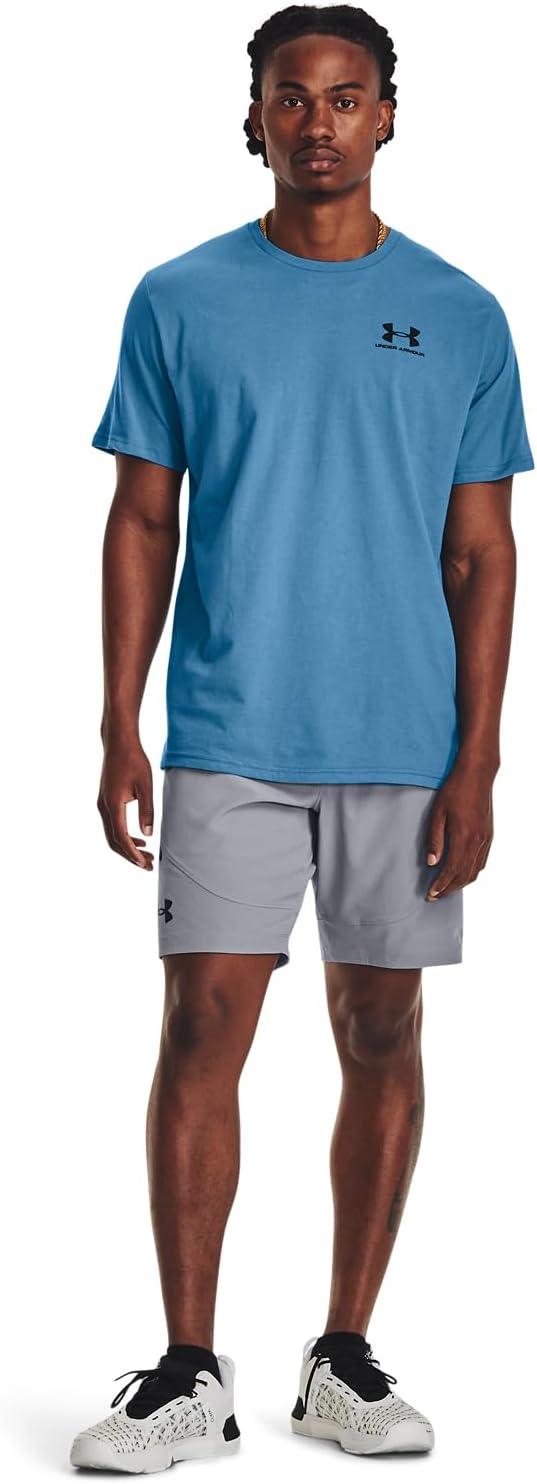 image:imageUnder Armour Mens Sportstyle Left Chest ShortSleeve TShirt466 Cosmic Blue Black