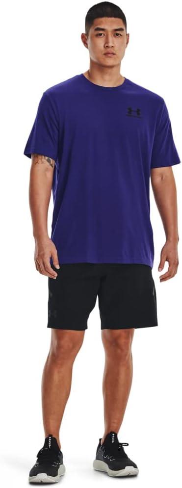 image:imageUnder Armour Mens Sportstyle Left Chest ShortSleeve TShirt468 Sonar Blue Black Black